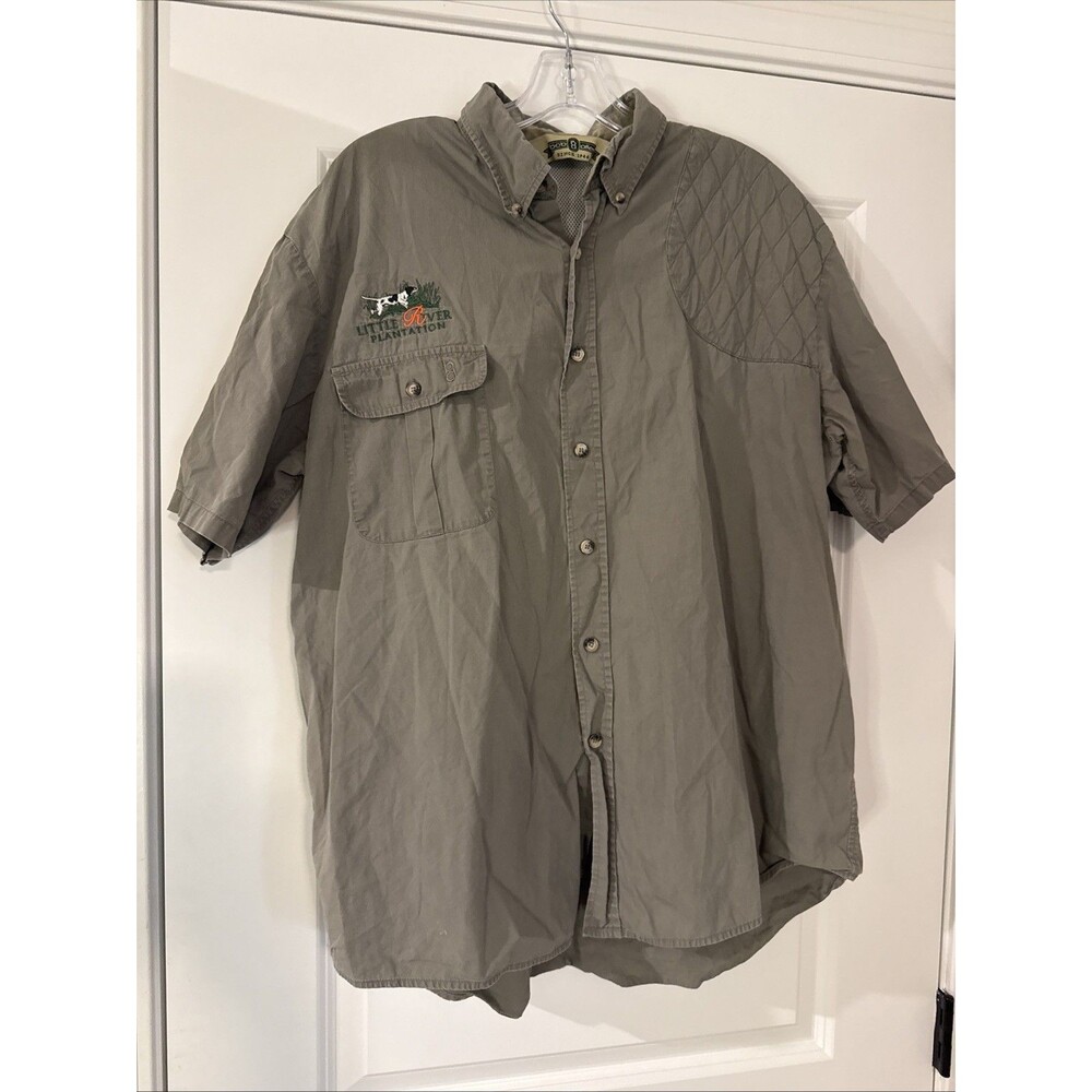 Bob & Allen Vented Padded Shooting Shirt Little River Plantation MENS LARGE